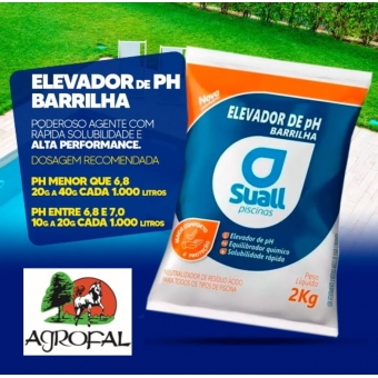 Barrilha Leve Elevador De Ph Mais Suall Para Piscinas 2kg
