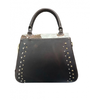 Bolsa Goyazes B-2605-8 Couro pelo Bovino Cafe Couro Atlanta Café