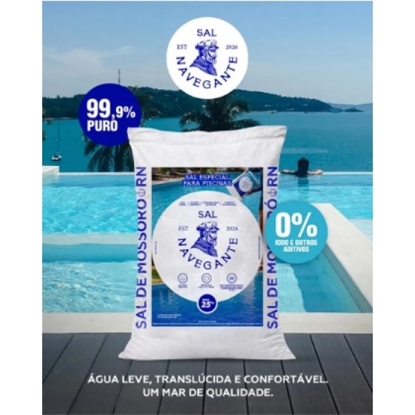 SAL PARA PISCINA SEM IODO 25 KG NAVEGANTE