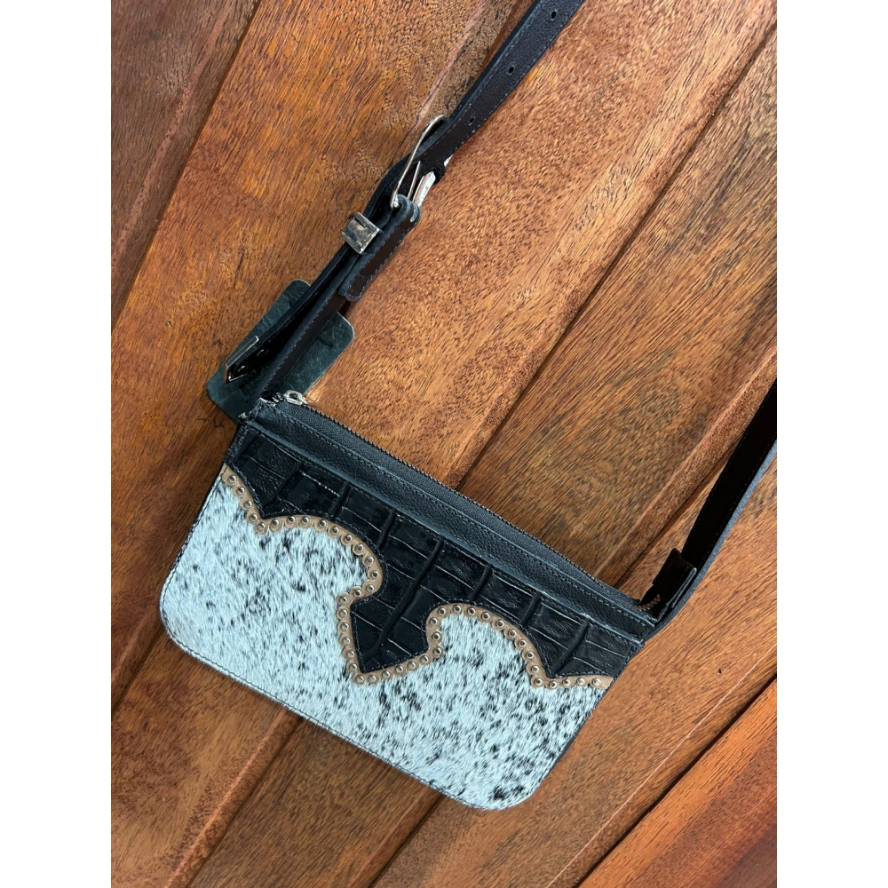 BOLSA CINCOW DIVE COURO PELO PRETO (MOD9365)