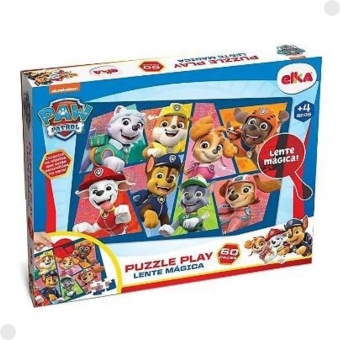 QUEBRA CABEÇA PATRULHA CANINA COM LENTE MAGICA