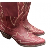 BOTA FEMININA BONAZUS RED WESTERM DE COURO