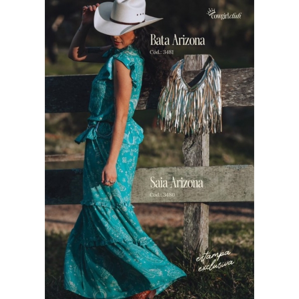 Bata Miss Country Arizona na cor Turquesa