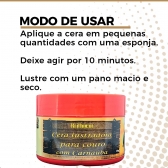 Cera Hidratante Lustradora Carnauba Couro Amacia Protege250g