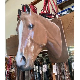 Cabeça Busto De Cavalo De Fibra Em Tamanho Real