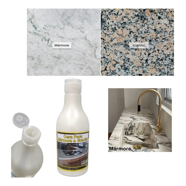 Cera Para Mármore E Granito Cores Claras 300ml Éd+