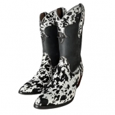 BOTA FEMININA VIMARBOOTS - 11318 - Bota feminina fabricada em Couro bovino pelo nas cores preto e branco