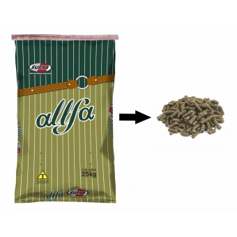 Ração Cavalos Equinos Allfa Mel E Alfafa Peletizada 25kg