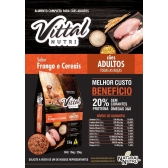 Raçao P/caes Vittal Nutri 25kg 20% Proteina Ajuda Na Pelagem