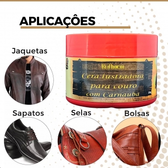 Cera Hidratante Lustradora Carnauba Couro Amacia Protege250g