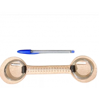 Kit 02 Bridão De Couro Argolas Inox Cavalo Charrete