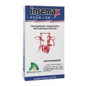 Contra Carrapatos Moscas e Bernes em Bovinos Insemax Pour-On - 1 litro