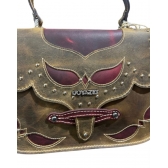 Bolsa Goyazes B-2608-3 Couro Dallas Ocre e Couro Dallas Pinhão