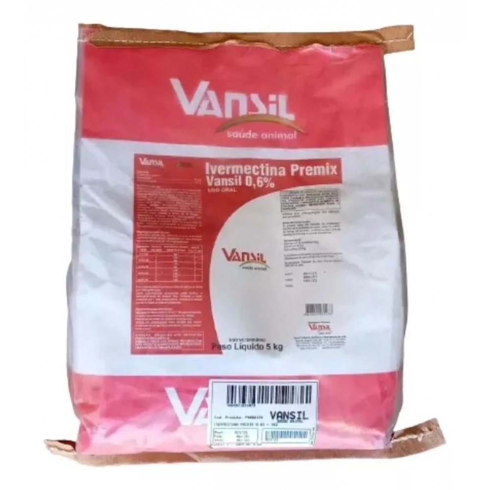 IVERMECTINA PÓ PREMIX 0,6% 5KG