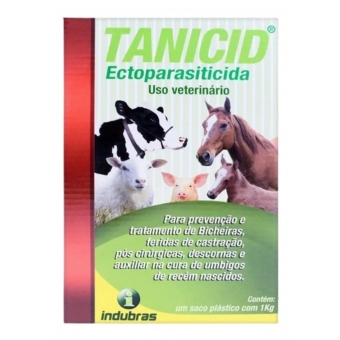 Tanicid 1kg Indubras Contra Bicheira, Pulgas E Carrapatos