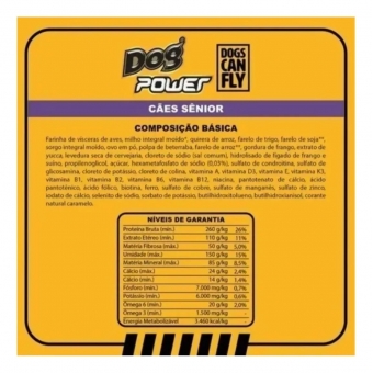 Ração Super Premium Dog Power Cães Sênior Frango Arroz 15k
