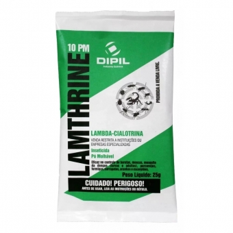 Contra Escorpiões Inseticida Pó Lambda Cialotrina Lamthrine Kit Com 03 de 25gr Dipil