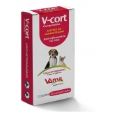 V-cort Antinflamatório Antialérgico P/ Cães Gatos 20 Comp Dexametazona