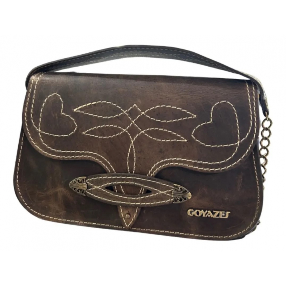 Bolsa Goyazes Original Em Couro Dallas Tabaco