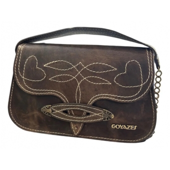 Bolsa Goyazes Original Em Couro Dallas Tabaco