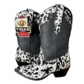 BOTA FEMININA VIMARBOOTS - 11318 - Bota feminina fabricada em Couro bovino pelo nas cores preto e branco