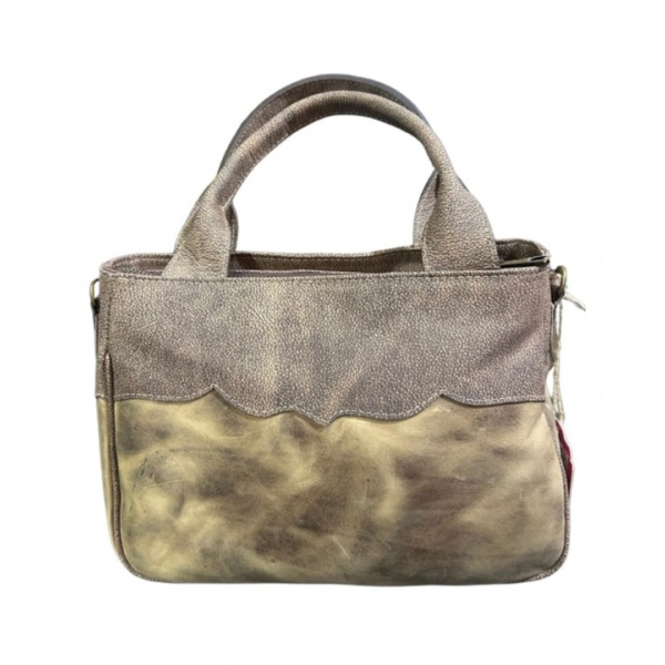 Bolsa Goyazes B-2606-5 Dallas Creme e Couro Strong Café