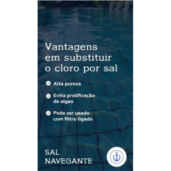 SAL PARA PISCINA SEM IODO 25 KG NAVEGANTE