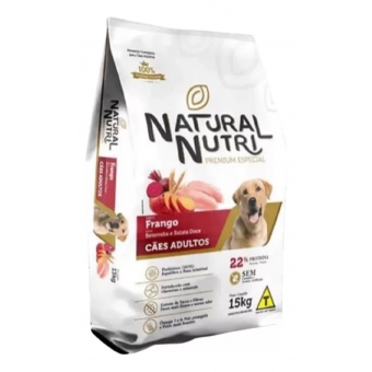 Ração Caes Natural Nutri Frango Beterraba Batata Doce 15kg