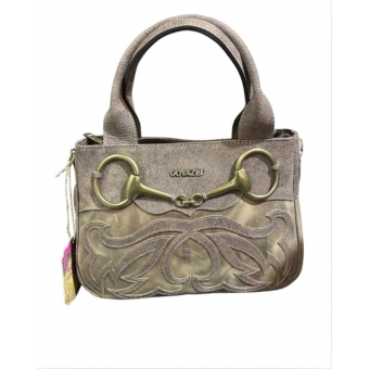 Bolsa Goyazes B-2606-5 Dallas Creme e Couro Strong Café