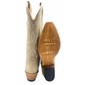 BOTA EM COURO NUDE BONAZUS