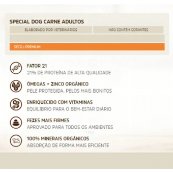 Ração Special Dog Premium Carne Para Cães Adultos - 15 Kg