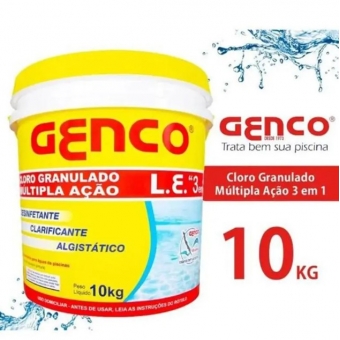 Cloro Genco Granulado Múltipla Ação 3 em 1 10kg