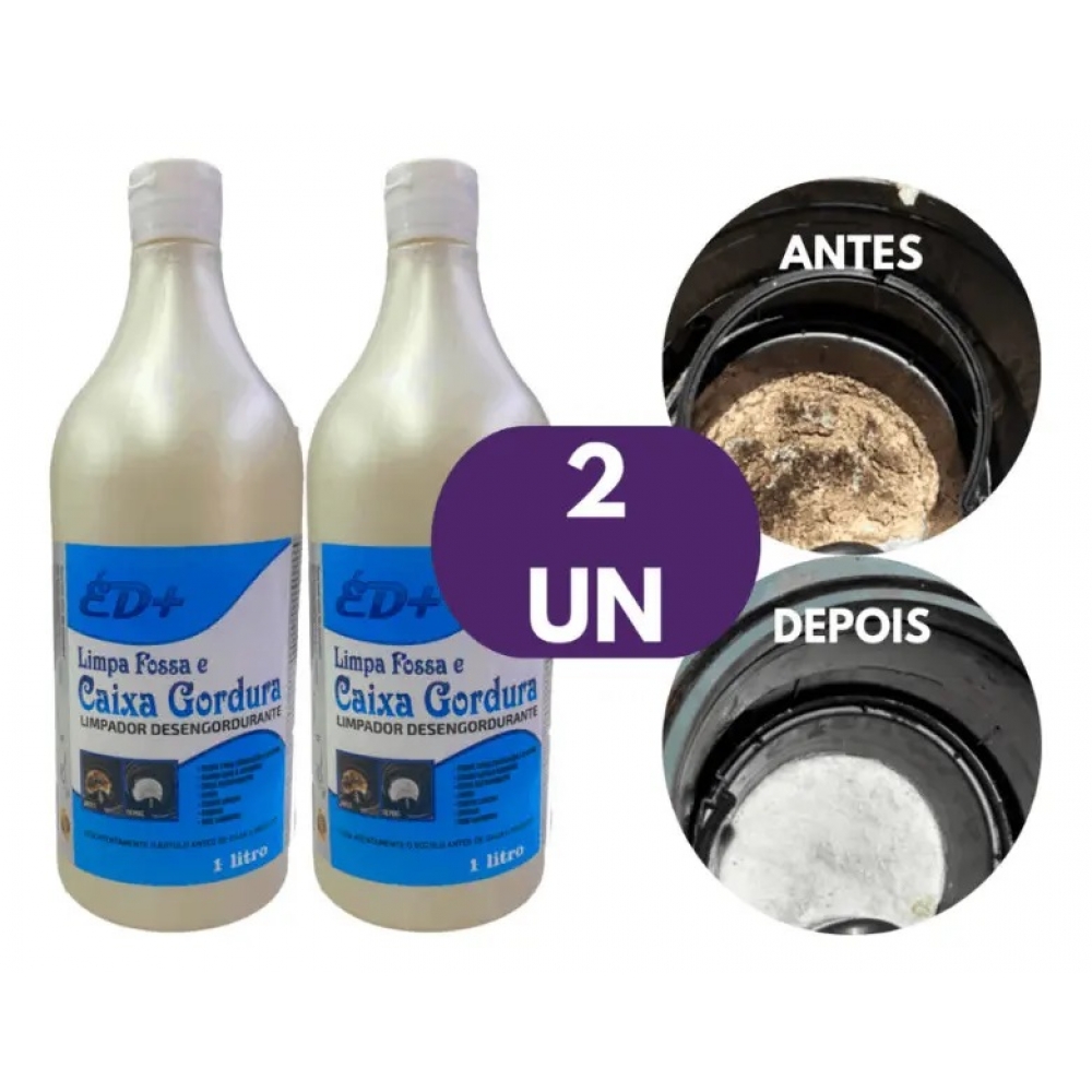 kit 02 Limpa Fossa Caixa De Gordura Manutenção De Esgoto Ed+