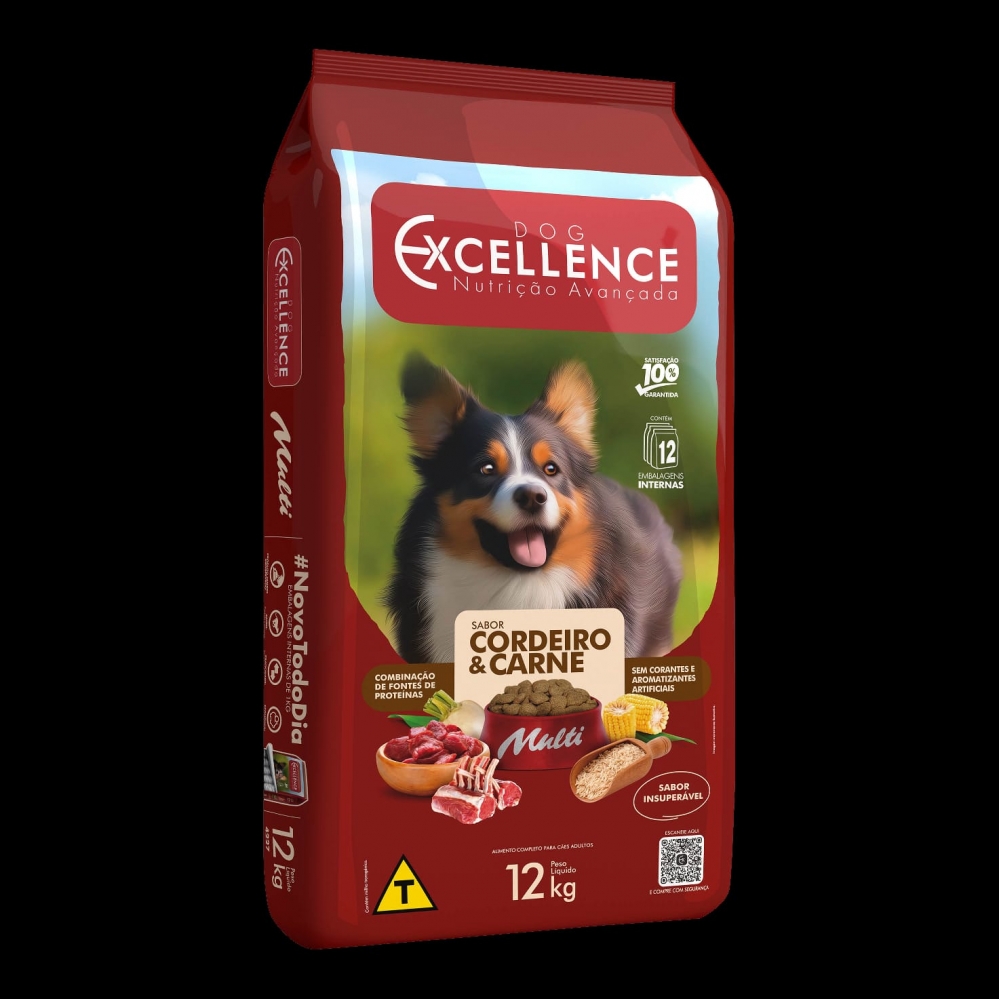DOG EXCELLENCE MULT CORDEIRO E CARNE 12KG