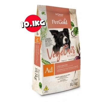 Ração Natural Petgold Premium Vegetais Cães Adultos 10,1kg