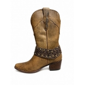 BOTA FEMININA VIMAR BOOTS CASTANHO/FOSSIL