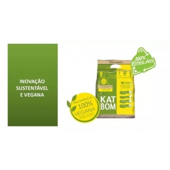 Areia Higiênica Katbom Para Gatos Granulado Capim Limão 3kg