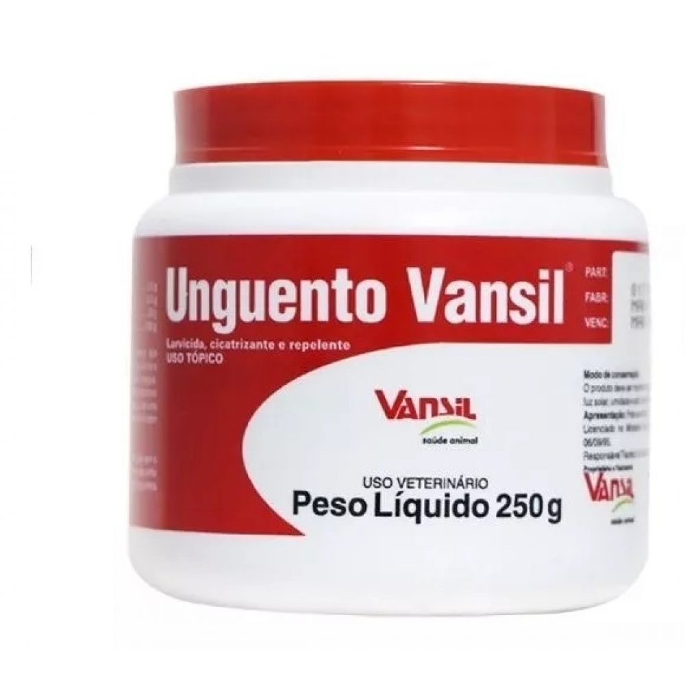 Unguento Plus 250g Vansil Pomada Cicatrizante E Repelente