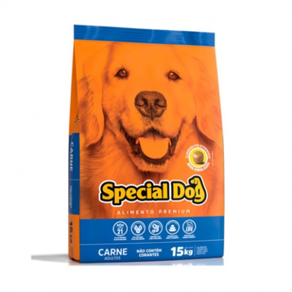 Ração Special Dog Premium Carne Para Cães Adultos - 15 Kg
