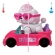 BARBIE FAMILY PETS POODLE BRANCO + CARRO ROSA