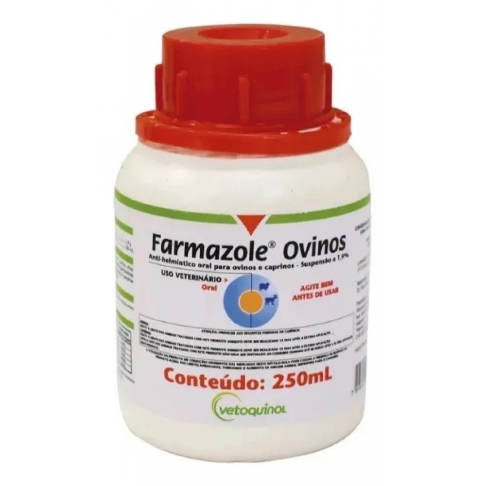 Farmazole Ovinos E Caprinos 250ml Vetoquinol Vermifugo Oral