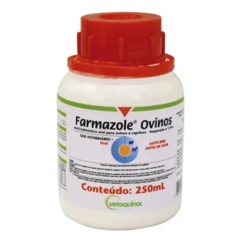 Farmazole Ovinos E Caprinos 250ml Vetoquinol Vermifugo Oral