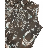 VESTIDO AUSTIN MISS COUNTRY MARROM COM ESTAMPA