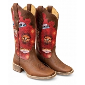 BOTA VIMAR BOOTS FOSSIL/SELLA MAGNUM RUSTIC ESTAMPA VERMELHA