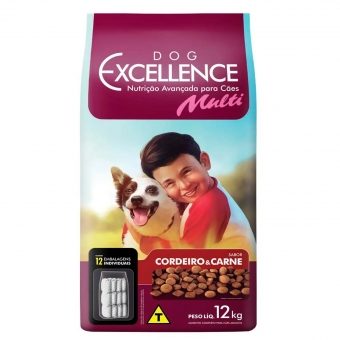 DOG EXCELLENCE MULT CORDEIRO E CARNE 12KG
