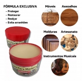 Cera Para Madeira De Abelha Com Carnauba Lustra Brilho 250ml