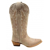 BOTA EM COURO NUDE BONAZUS