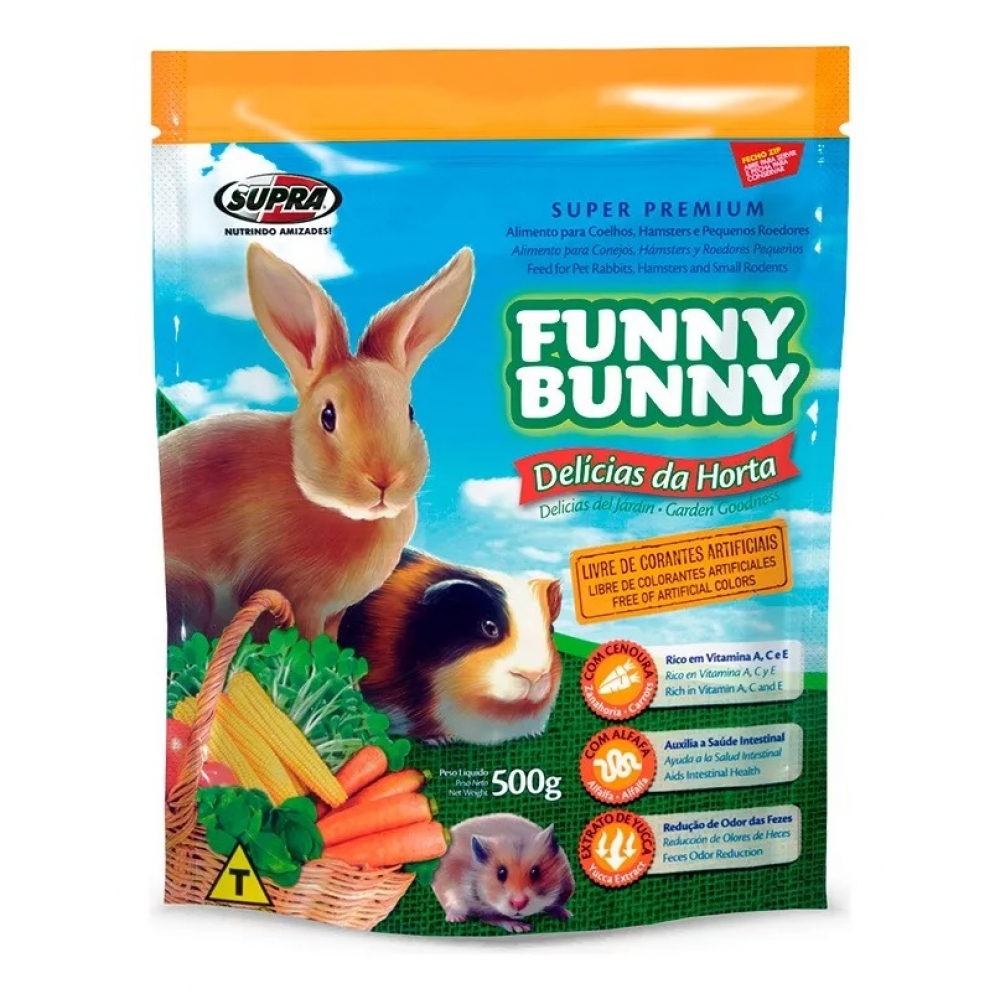 Funny Bunny Delicias Da Horta Roedores Premium 500g