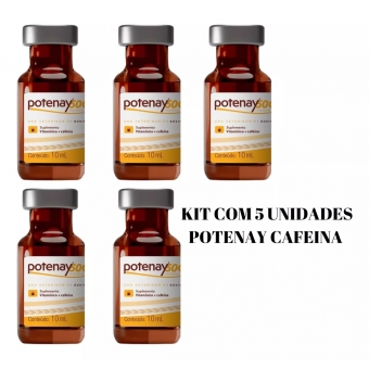 Suplemento Potenay Inj B12 Cafeina Zoetis - Kit 5 Unidades