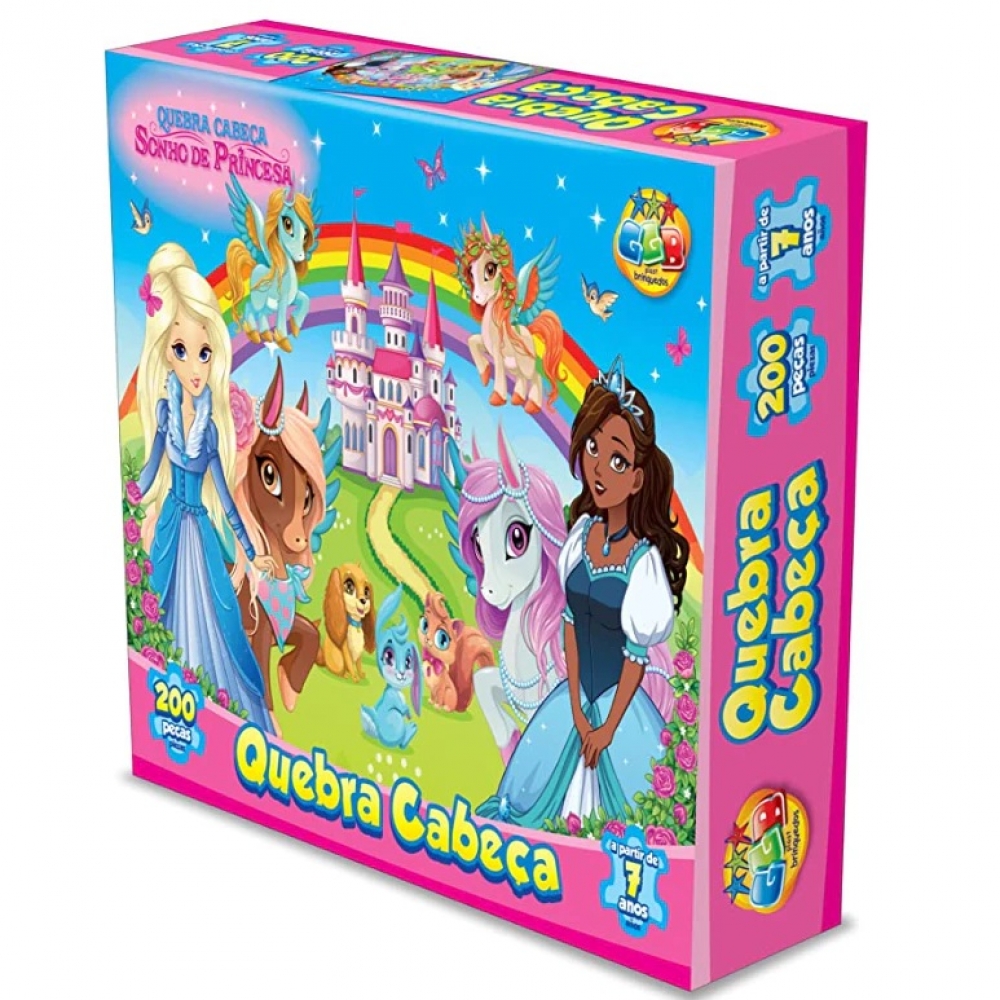 QUEBRA CABEÇA SONHO DE PRINCESA COM 200 PEÇAS